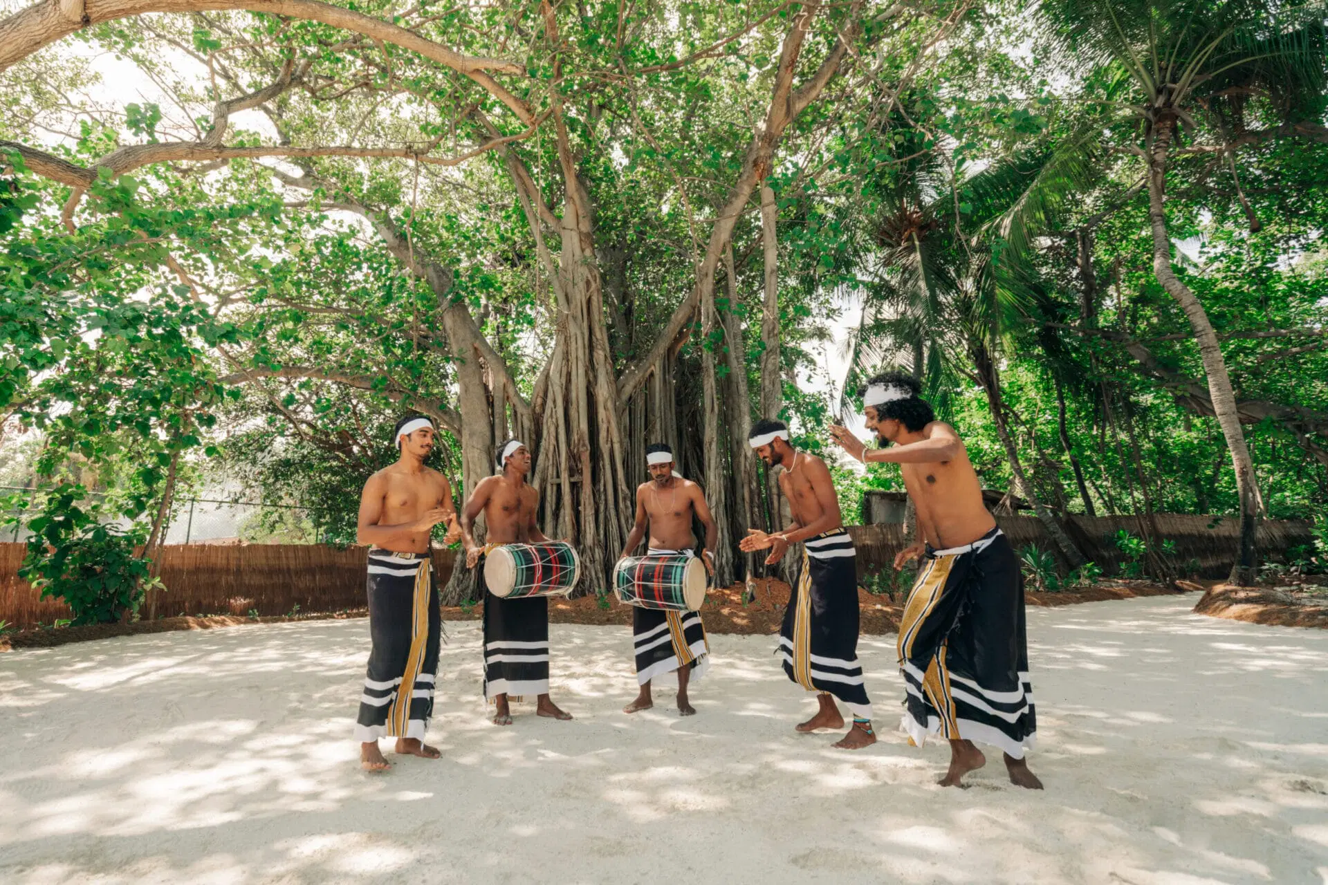 A bodu beru drumming performance