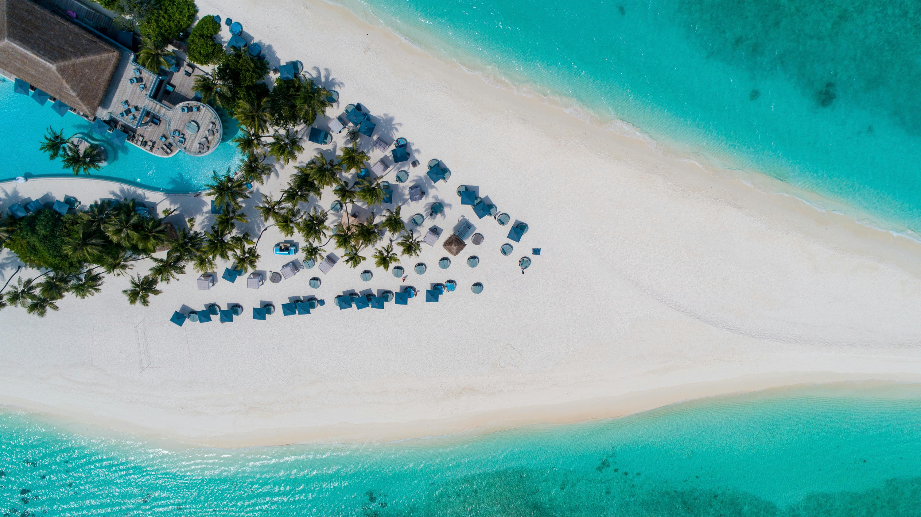 A Maldivian atoll and its reef from the air